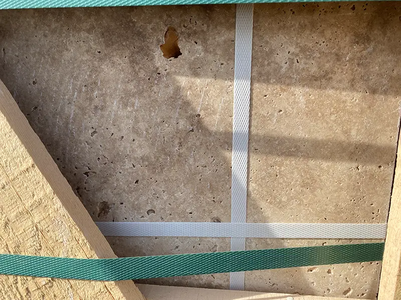 Carrelage travertin Opus 4 formats épaisseur 1.2 cm mix beige rustic - 0.754 m² par colis - 6 dalles