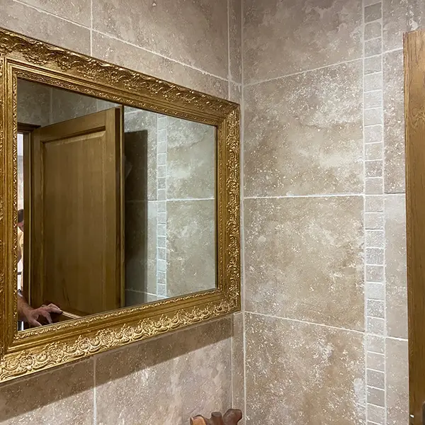 Dallage travertin mosaic rectangle type 1 4.8x2.3 cm / pièce de 30.5 cm x 30.5 cm