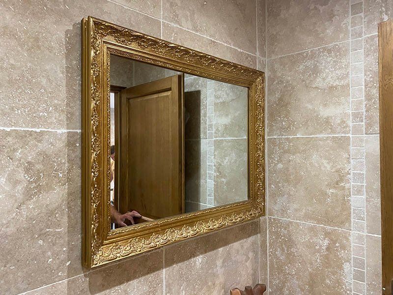 Carrelage travertin 1er choix mix beige 40.6x40.6 cm ép. 1.2 cm Unité de vente : 1.0037 m²/6 dalles